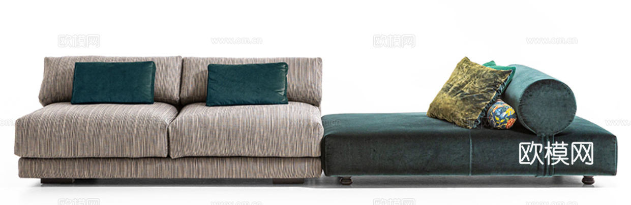 MOROSO 美式转角沙发3d模型下载（渲染图1）