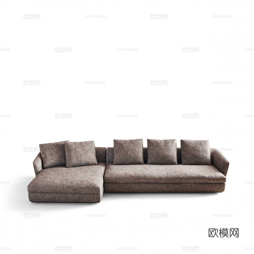 Molteni&C 意式转角沙发3d模型下载（渲染图3）