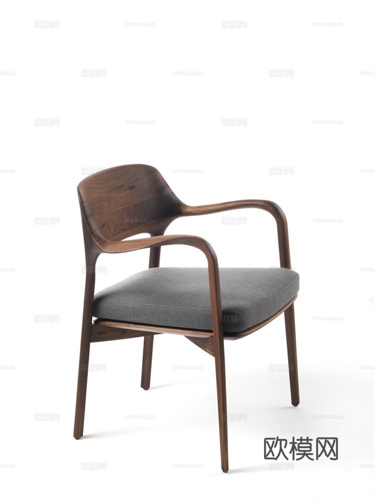 porada 中古风书椅3d模型下载（渲染图3）