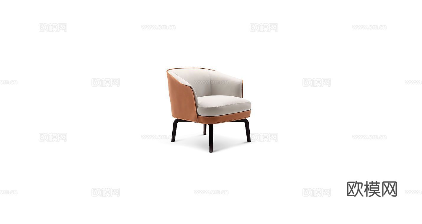 Poltrona Frau 单人沙发3d模型下载（渲染图3）