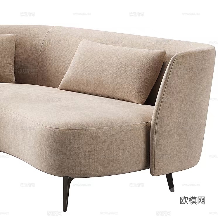 Poliform 弧形沙发3d模型下载（渲染图4）