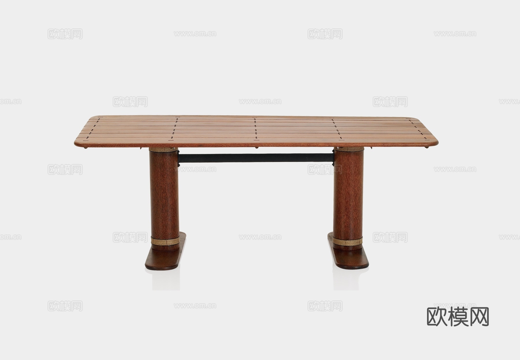 PACIFIC GREEN 中古风餐桌3d模型下载（渲染图1）
