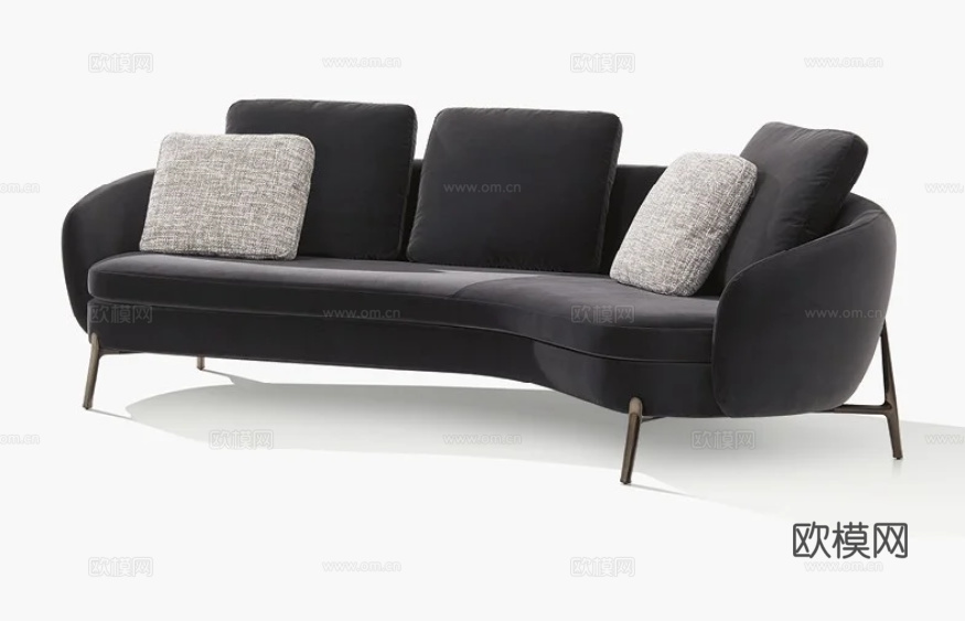 Poliform 三人沙发3d模型下载（渲染图2）