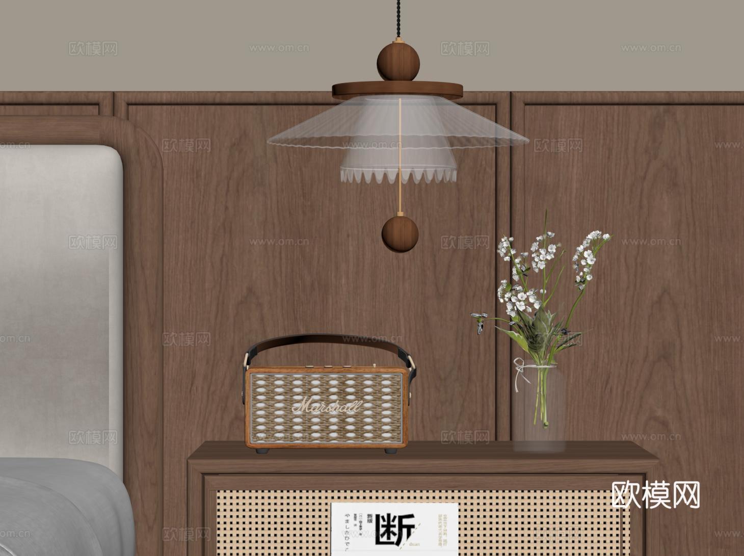 法式小吊灯 中古床头吊灯 艺术吊灯 餐厅吊灯 吧台吊灯su模型