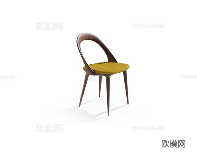 porada 中古餐椅3d模型下载（渲染图2）