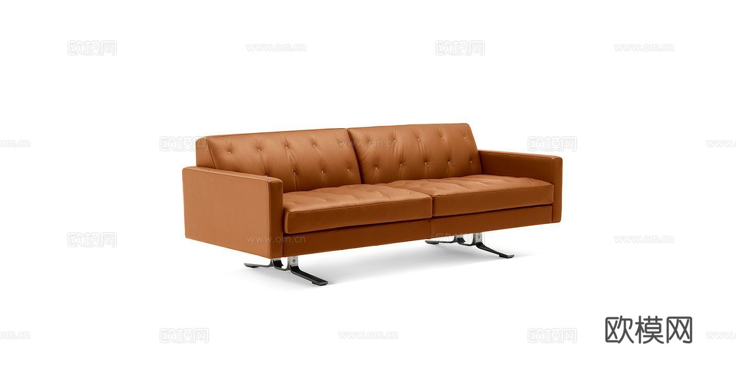 Poltrona Frau 双人沙发3d模型下载（渲染图3）