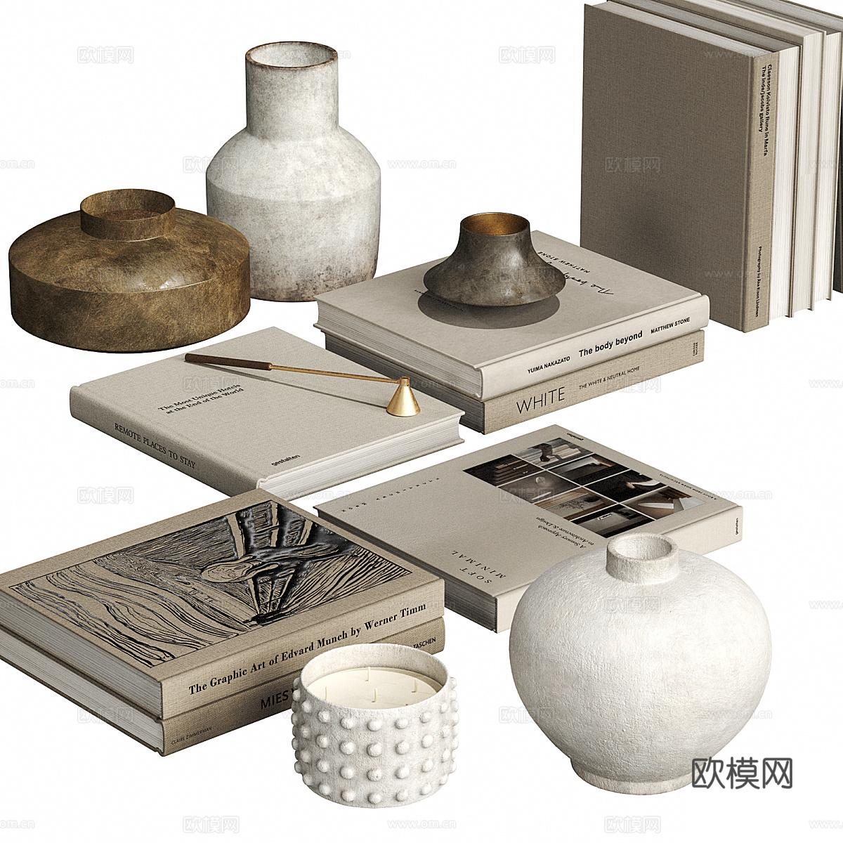 新中式饰品摆件组合3d模型