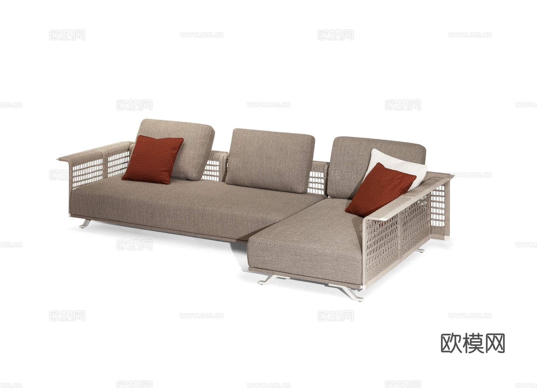 Poltrona Frau 转角沙发3d模型下载