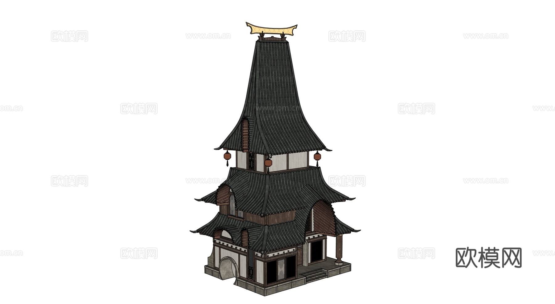 日式建筑 日式古建 日式城堡 日式宫殿 古建筑su模型