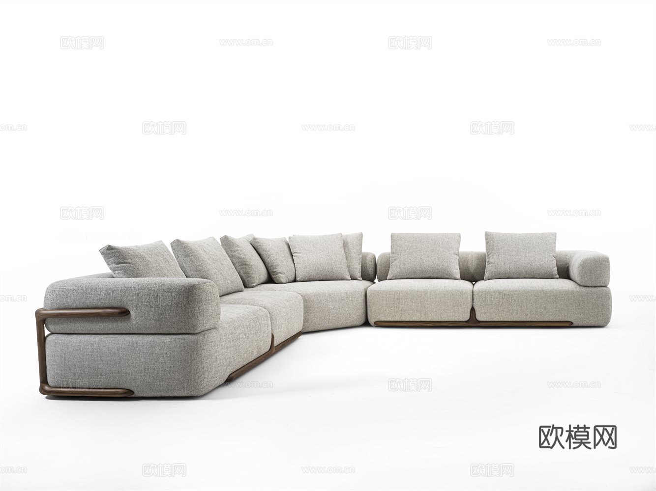 porada 意式转角沙发3d模型下载（渲染图2）