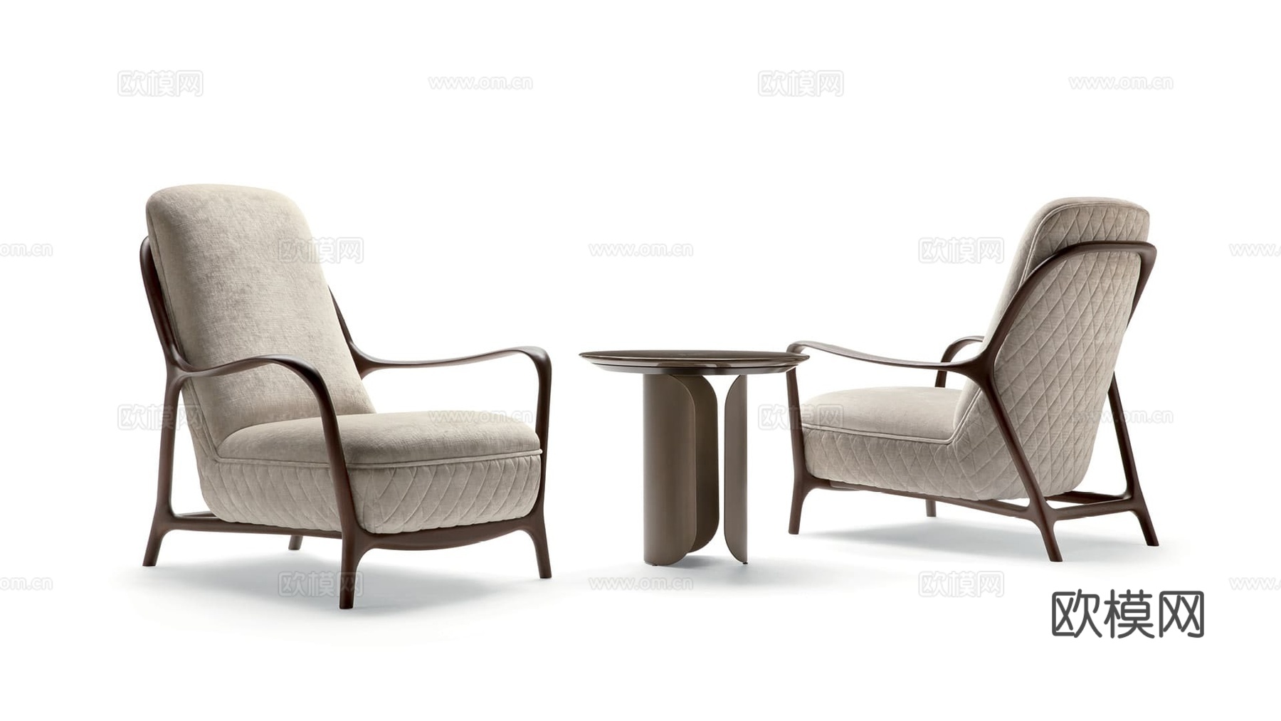 OPERA 原木休闲椅3d模型下载（渲染图3）