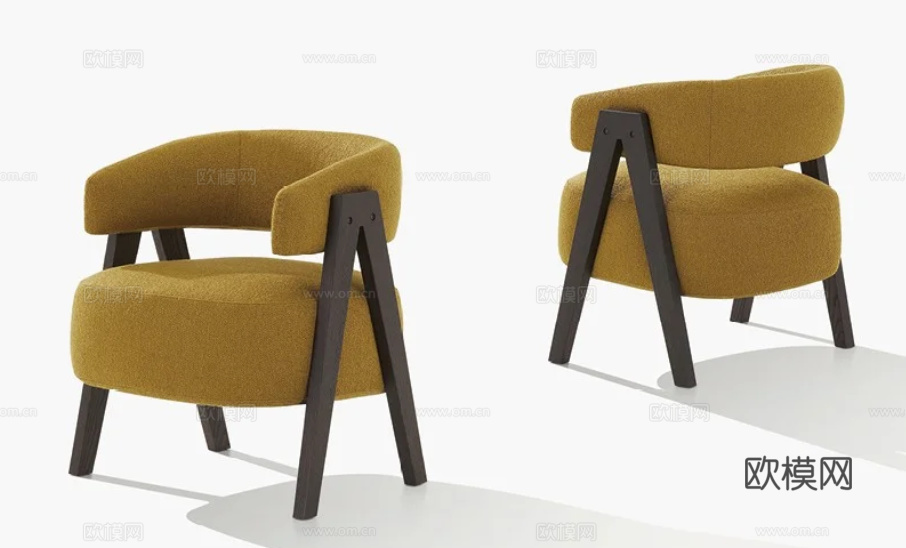 Poliform 休闲椅3d模型下载（渲染图2）