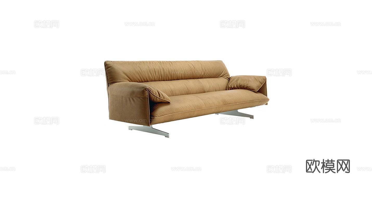 Poltrona Frau 意式双人沙发3d模型下载（渲染图2）