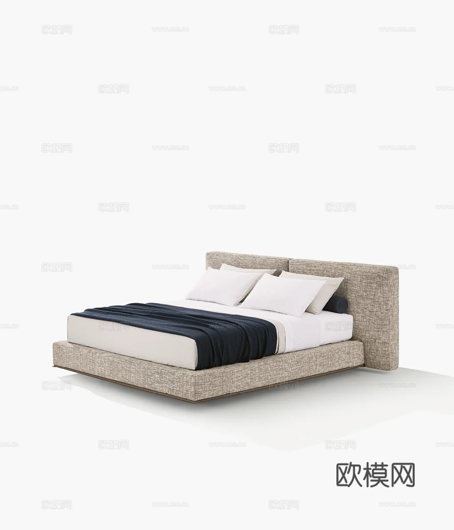 Poliform 双人床3d模型下载（渲染图3）