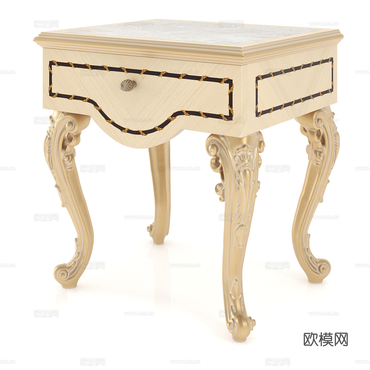 床头柜3d模型下载