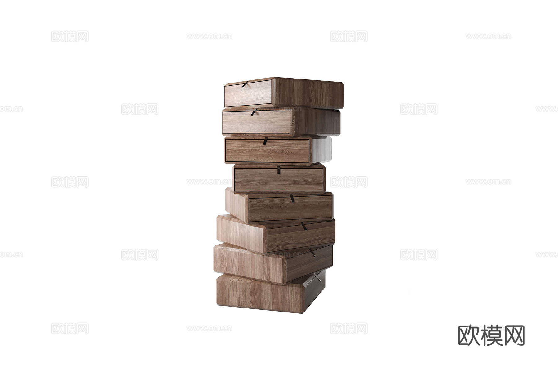 Molteni&C 意式造型斗柜3d模型下载（渲染图2）