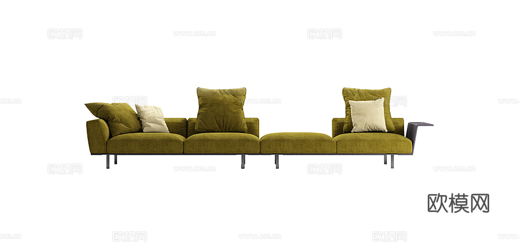 Molteni&C 意式多人沙发3d模型下载（渲染图1）