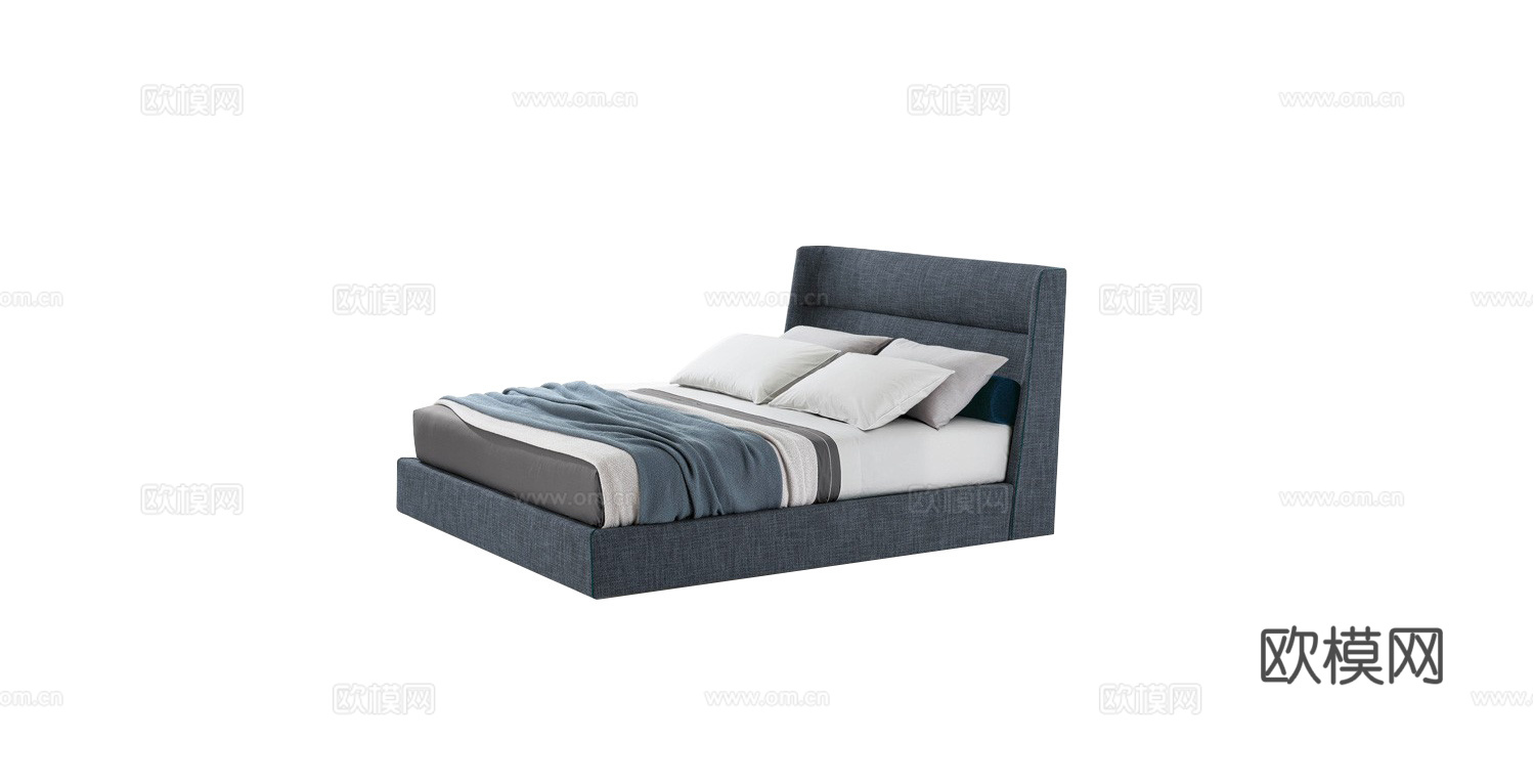 Poliform 双人床3d模型下载