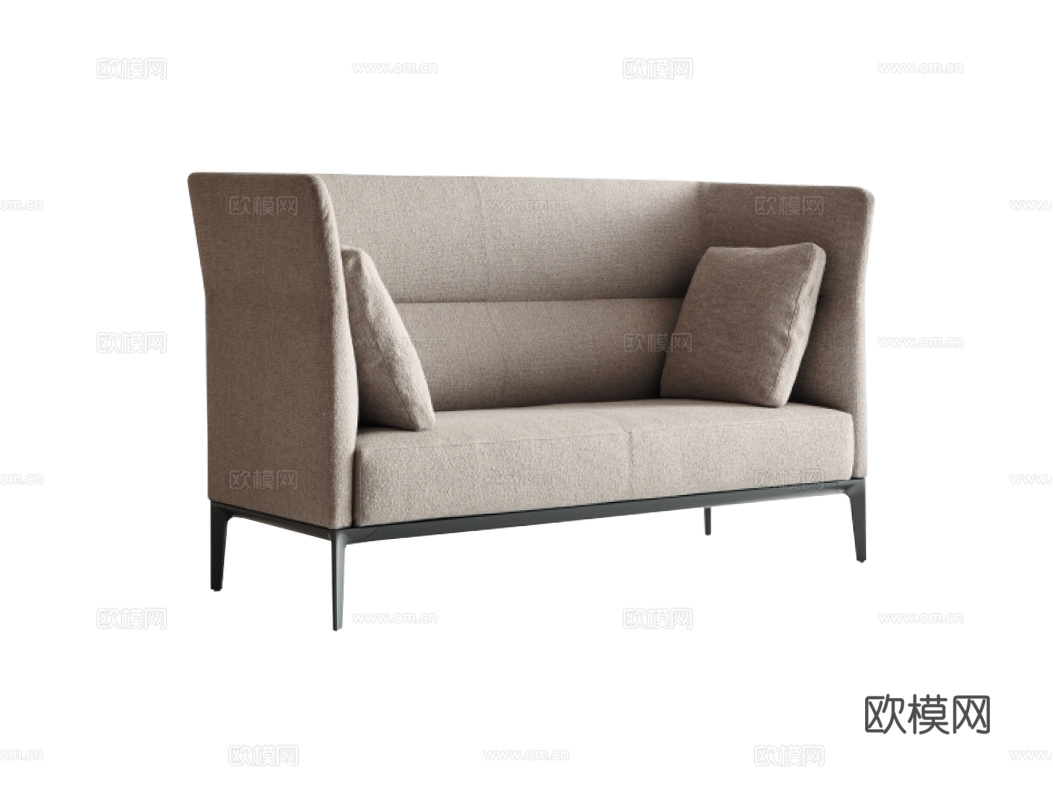Molteni&C 意式双人沙发3d模型下载（渲染图1）