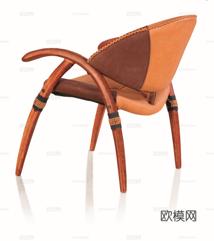 PACIFIC GREEN 中古风餐椅3d模型下载（渲染图2）