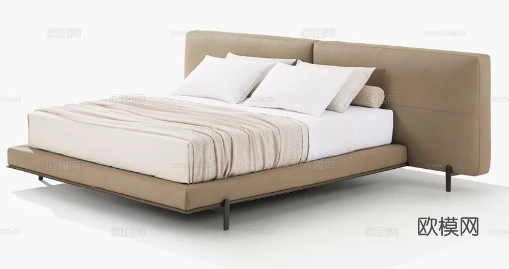 Poliform 双人床3d模型下载（渲染图2）