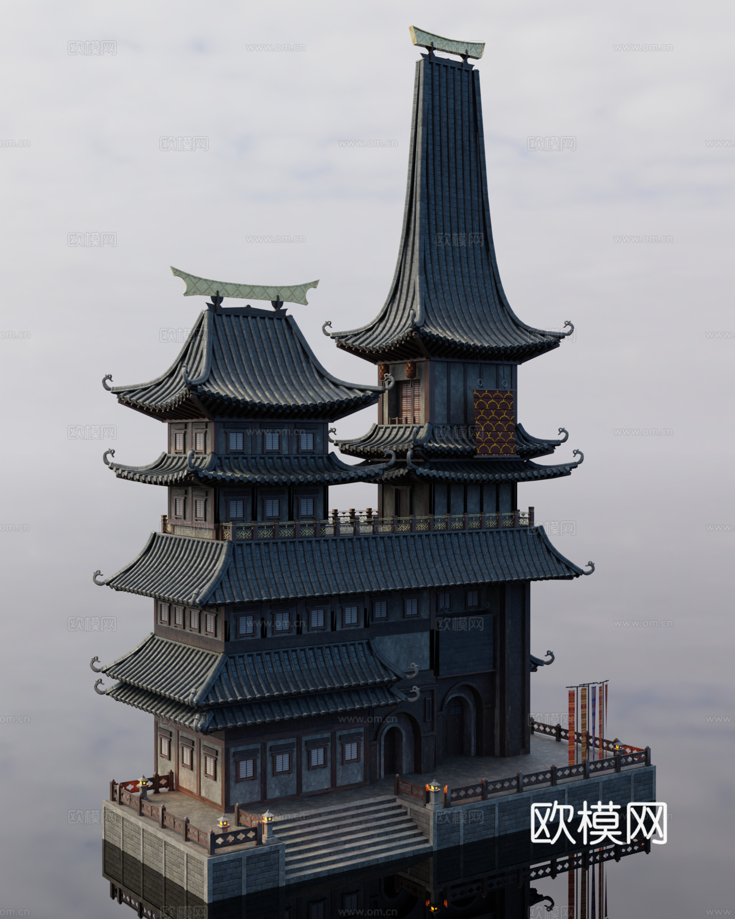 日式建筑 日式古建 日式城堡 日式宫殿 古建筑su模型
