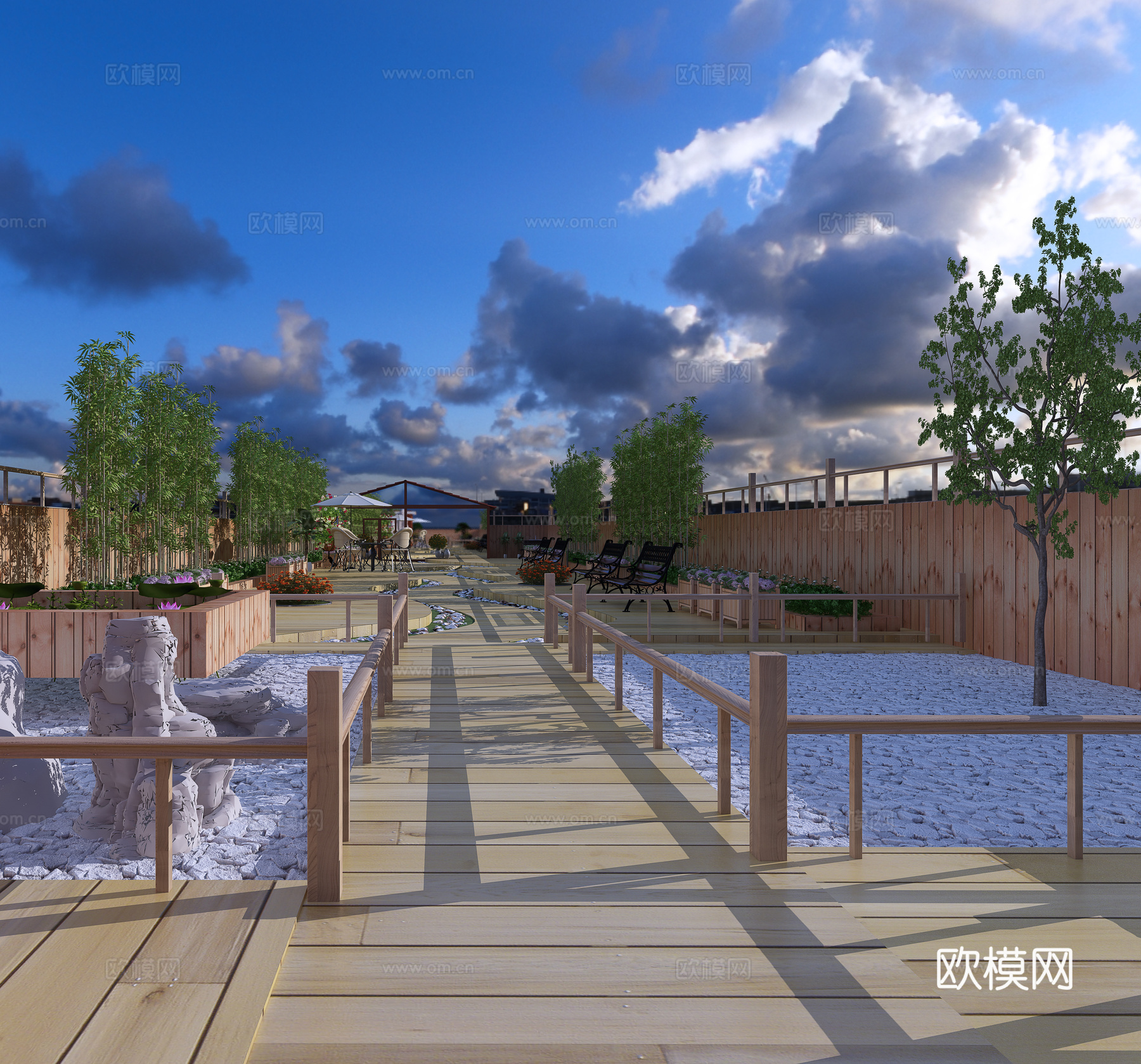 现代露台 阳台 阳光房3d模型