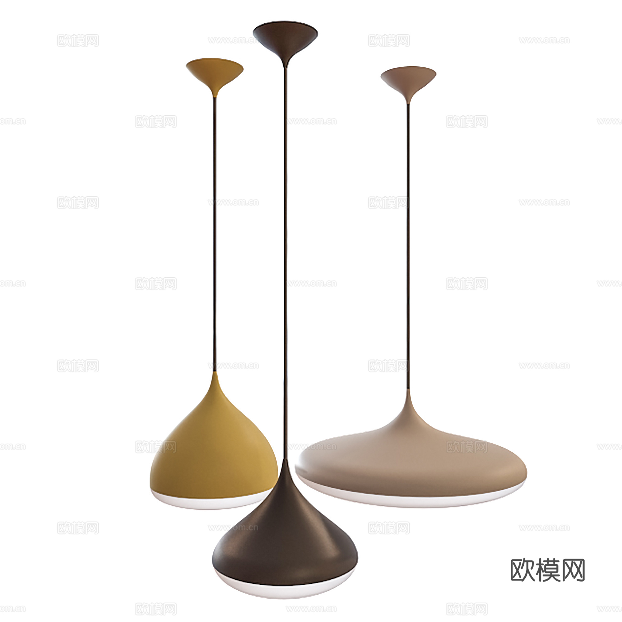 现代吊灯  简约吊灯  圆形吊灯  塑料吊灯su模型