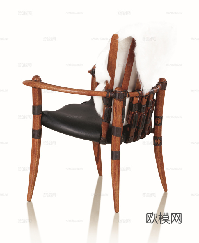 PACIFIC GREEN 中古风餐椅3d模型下载（渲染图3）