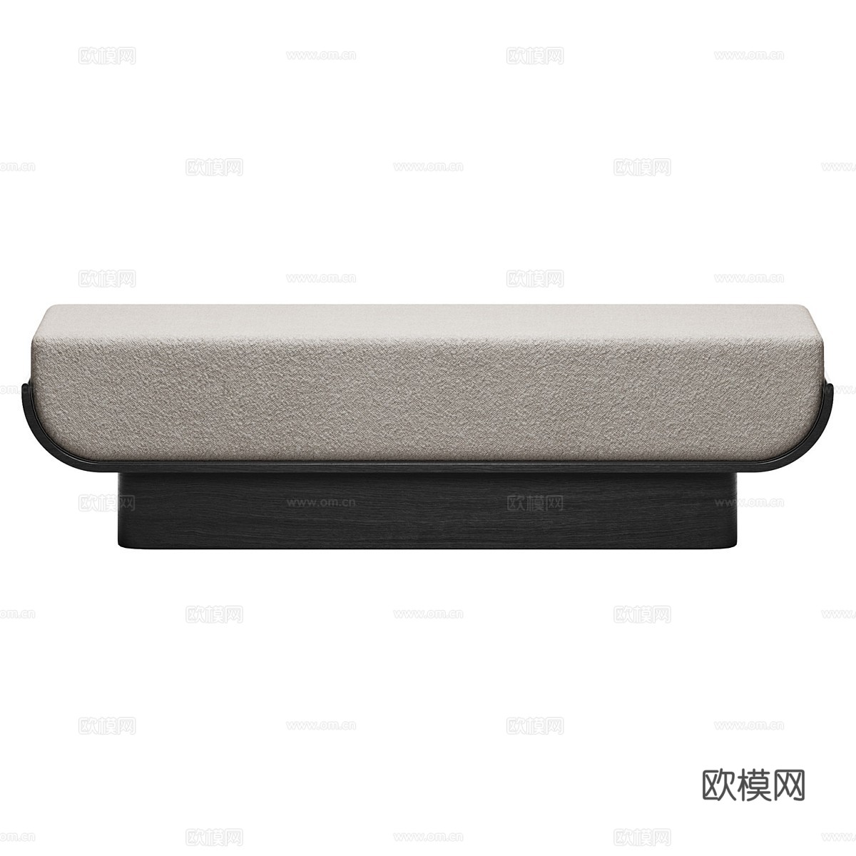 新中式布艺长凳 条凳 床尾凳3d模型