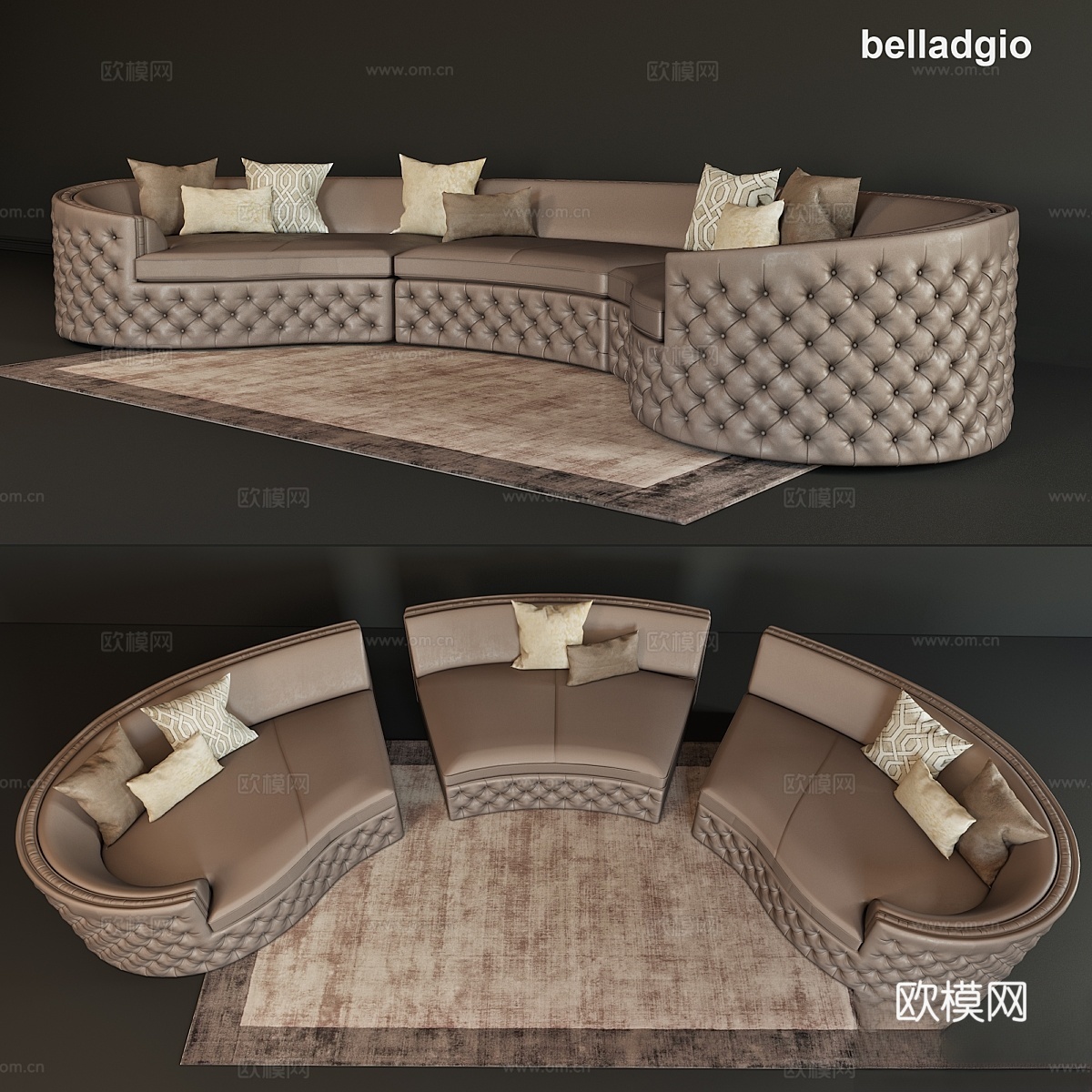 Relotti Belladgio沙发3d模型下载