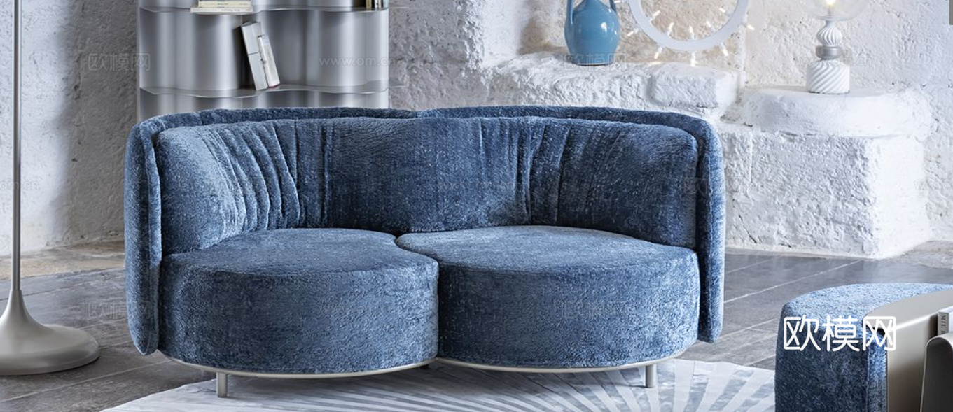 NATUZZI 双人沙发3d模型下载（渲染图2）