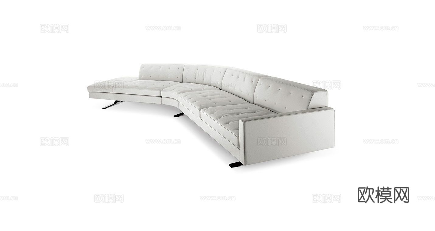 Poltrona Frau 多人沙发3d模型下载（渲染图2）