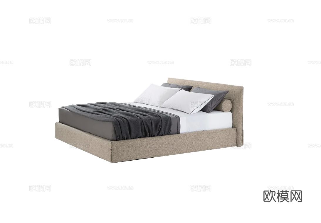 Poliform 双人床3d模型下载