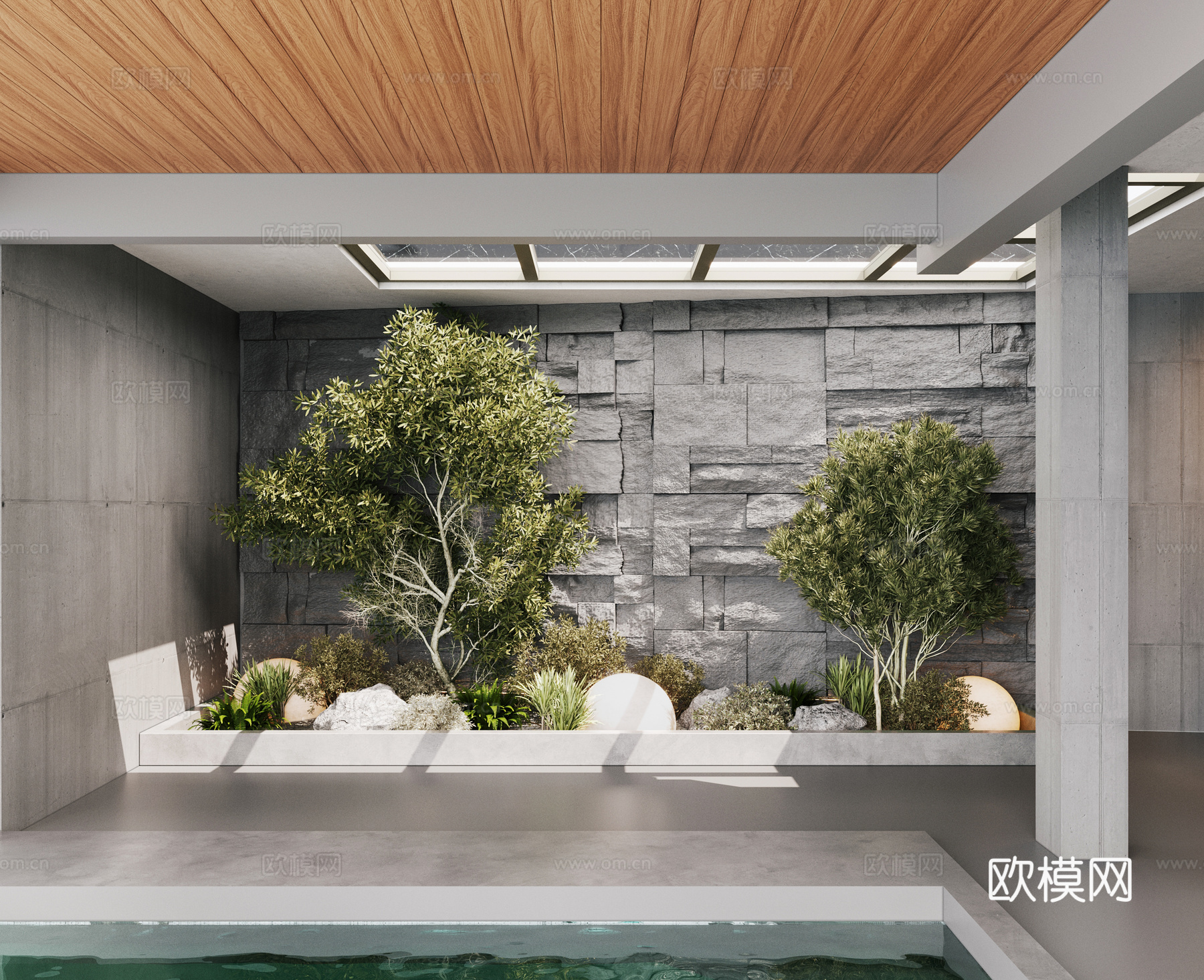 现代 景观小品 庭院小品 室内景观造景 植物堆 景观树3d模型