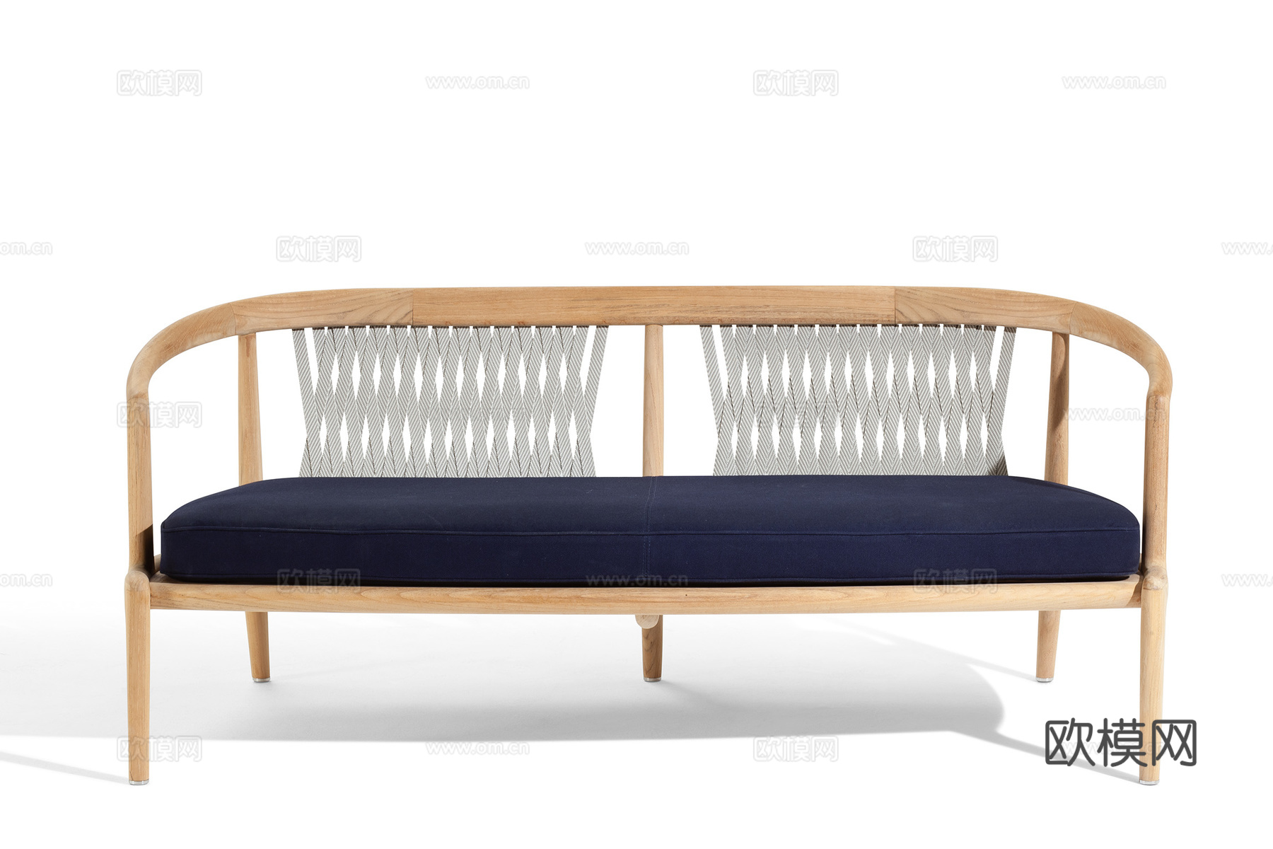 Poltrona Frau 原木风三人沙发3d模型下载（渲染图4）