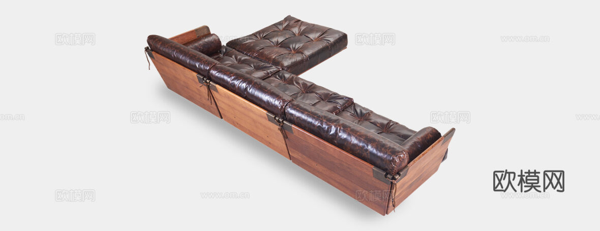 PACIFIC GREEN 中古风转角沙发3d模型下载（渲染图2）