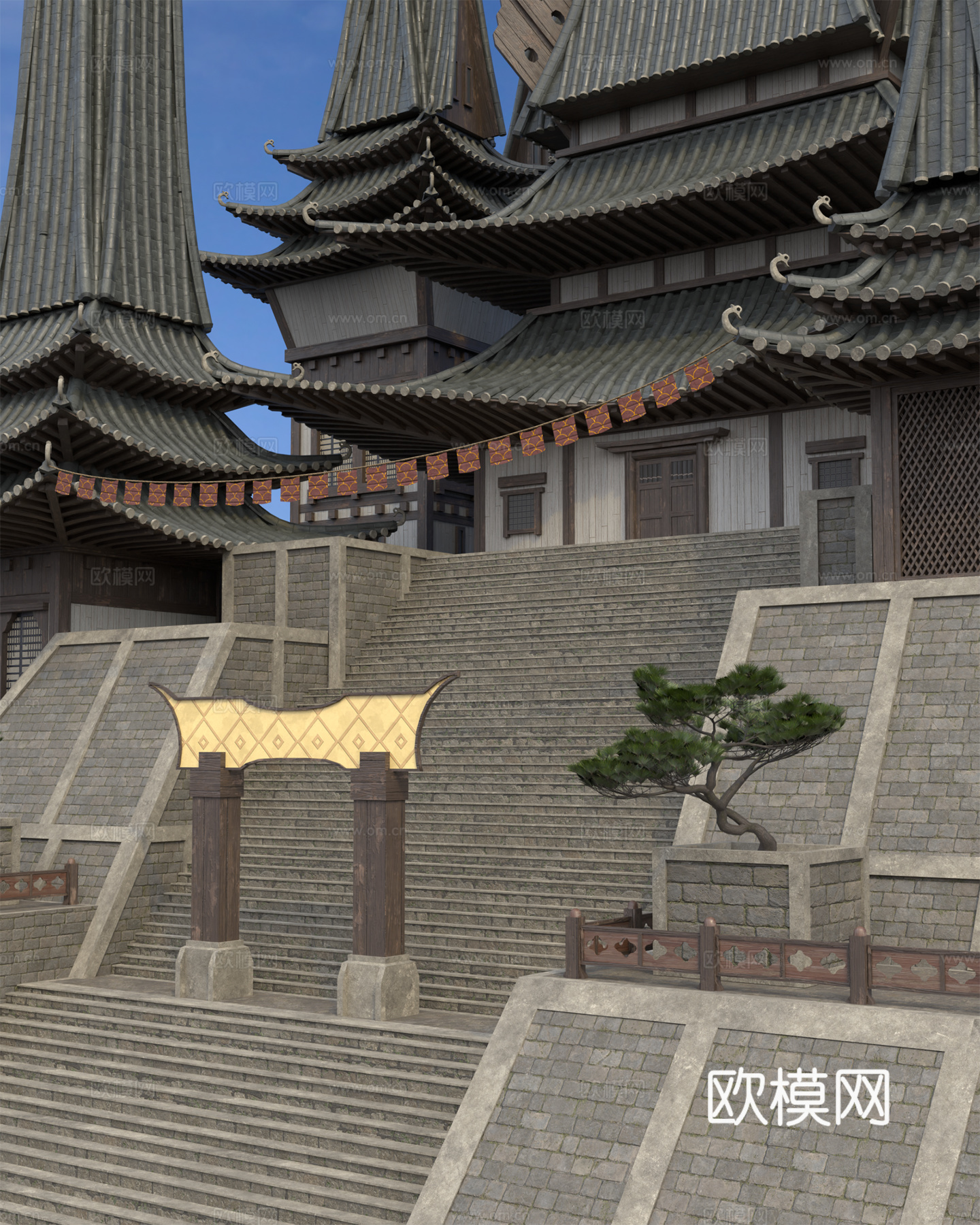 日式建筑 日式古建 日式城堡 日式宫殿 古建筑su模型