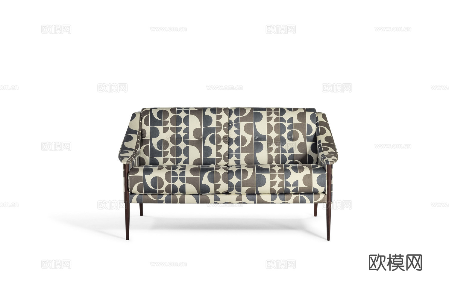 Poltrona Frau 美式多人沙发3d模型下载（渲染图1）