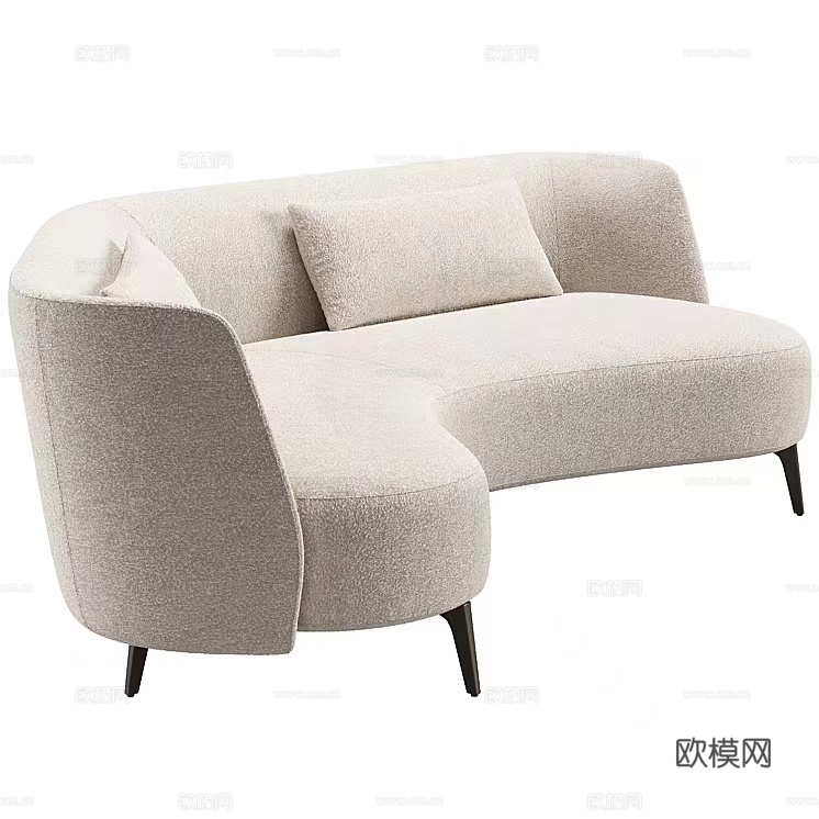 Poliform 弧形沙发3d模型下载（渲染图3）