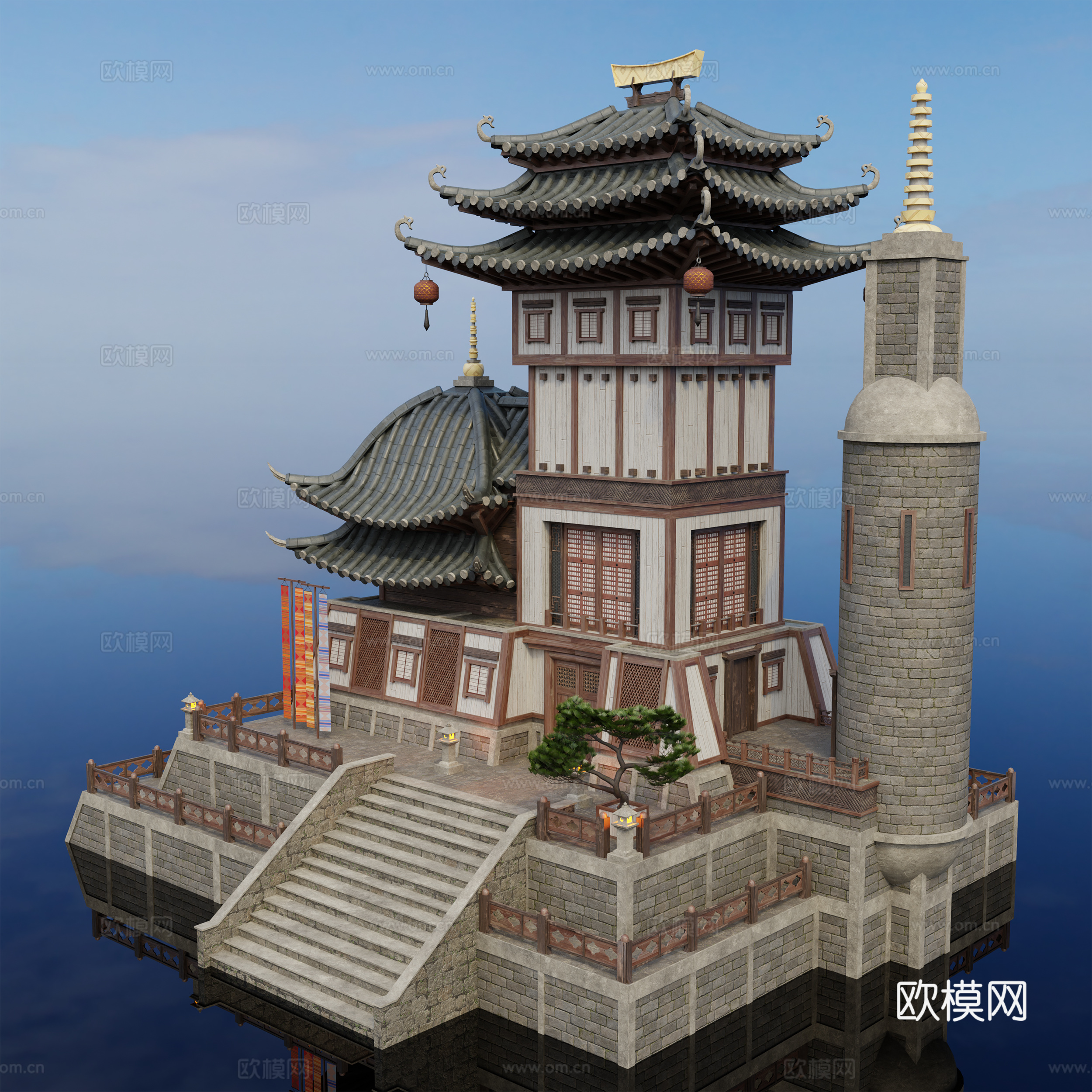 日式建筑 日式古建 日式城堡 日式宫殿 古建筑su模型