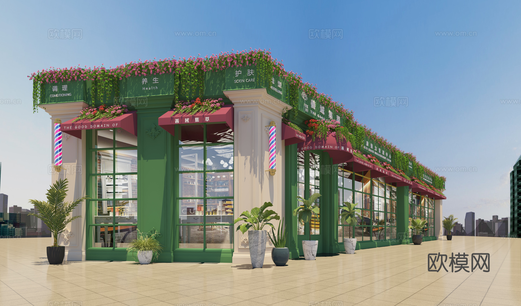 欧式古典美容美发店3d模型