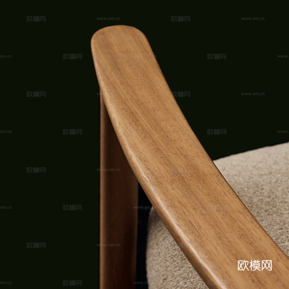 Poliform 原木双人沙发3d模型下载（渲染图3）