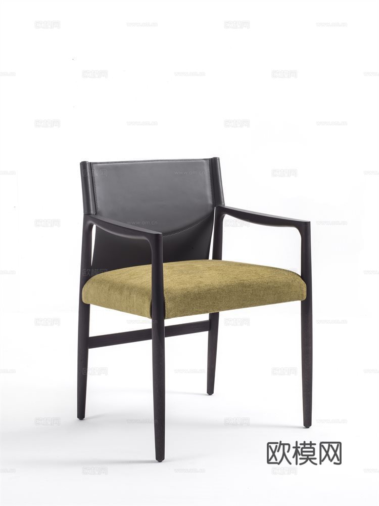 porada 意式扶手餐椅3d模型下载（渲染图2）