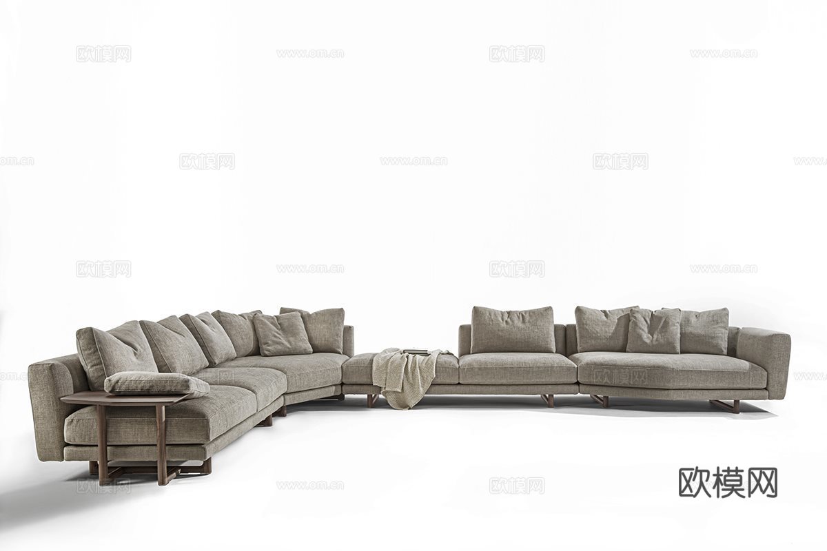 porada 意式多人沙发3d模型下载（渲染图1）