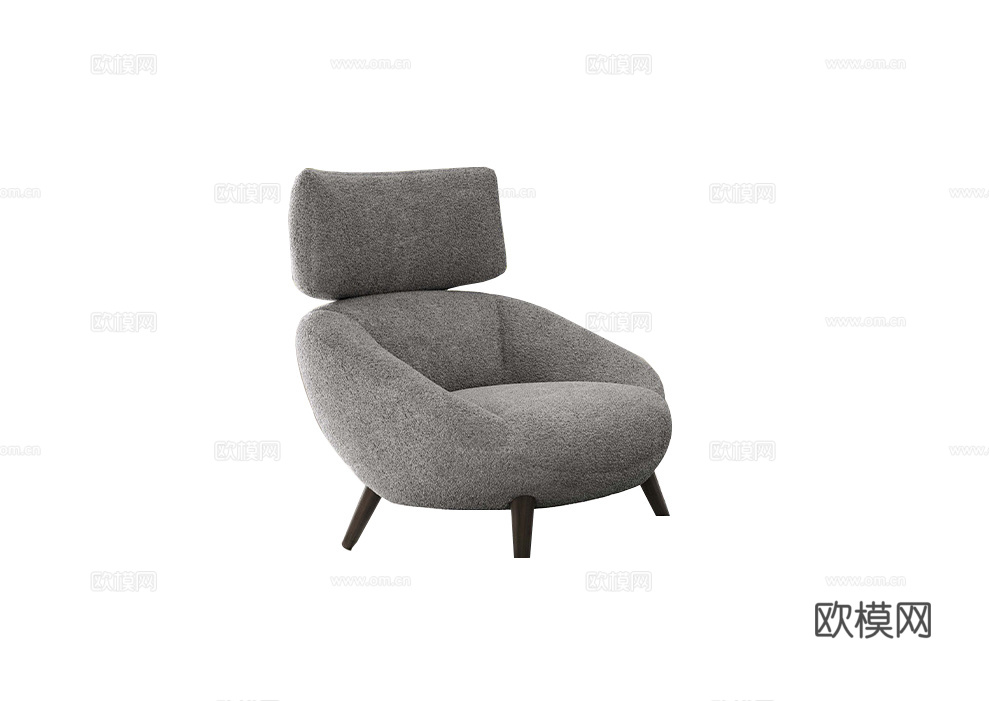 NATUZZI 休闲椅3d模型下载（渲染图1）