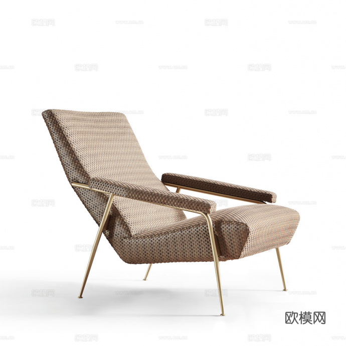 Molteni&C 意式休闲椅3d模型下载（渲染图1）
