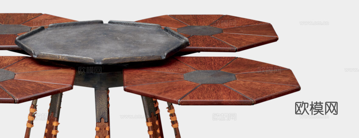 PACIFIC GREEN 中古风餐桌3d模型下载（渲染图2）