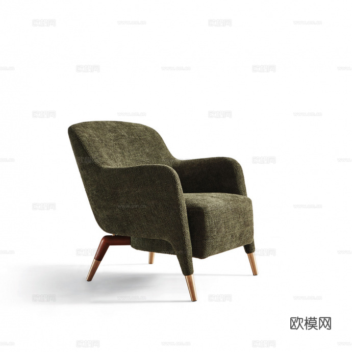 Molteni&C 意式休闲椅3d模型下载（渲染图1）