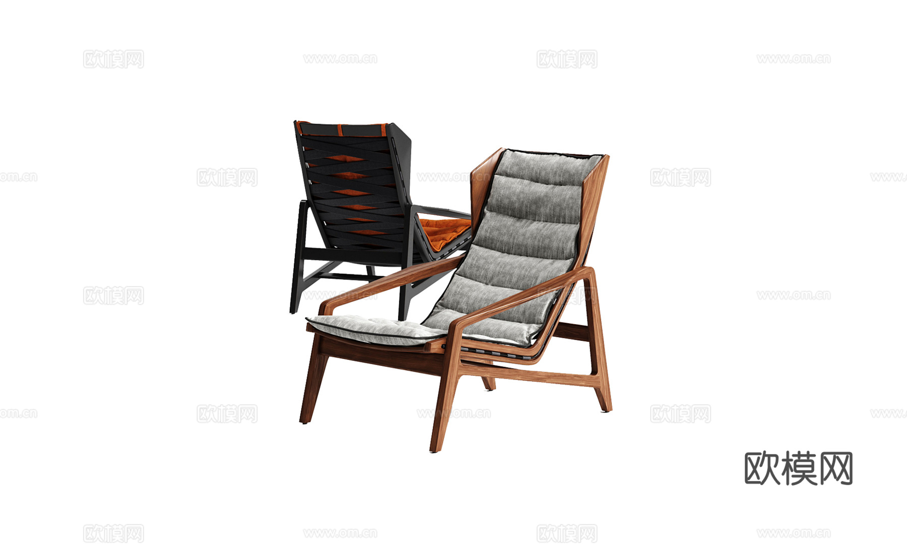 Molteni&C 意式扶手椅3d模型下载（渲染图5）